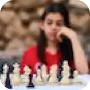 woman playing chess